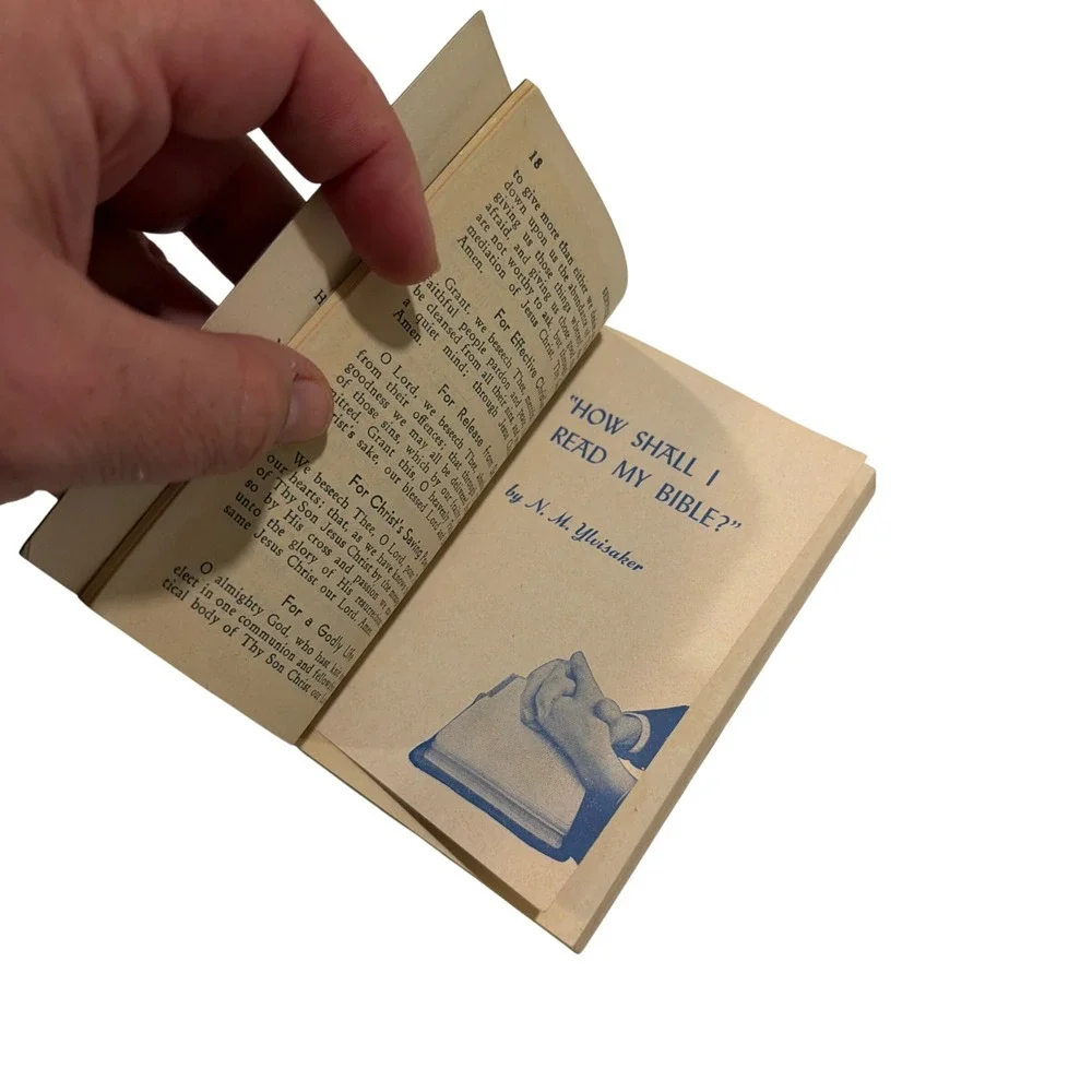 World War II Service Prayer Book Christian Religious Brown 1940's Vintage